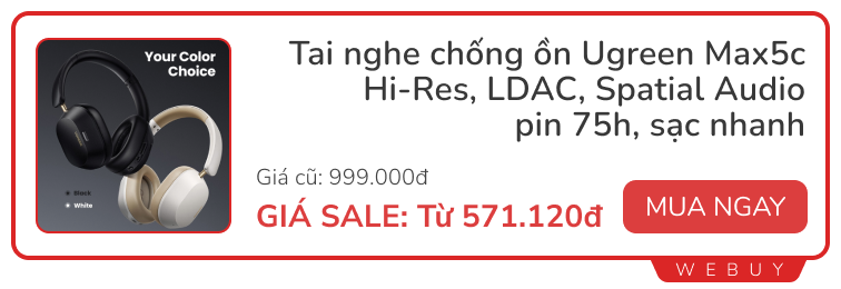 8+ deal ngày đôi 8/8: Tai nghe chống ồn 192k, máy hút bụi Baseus từ 482k, quần dài Coolmate 279k...- Ảnh 3.