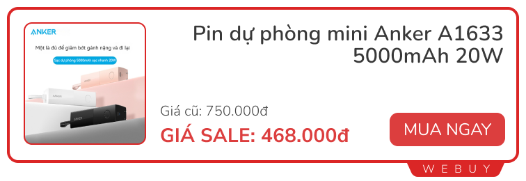 Săn sale phụ kiện Back to School: Tai nghe chống ồn từ 200k, cáp sạc 2 đầu 32k, củ sạc nhanh 20W chỉ 66k...- Ảnh 8.