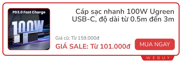 10+ deal "chất" cuối tháng: Loa Sony vừa bán đã giảm 22%, tai nghe chống ồn Anker chỉ 499.000đ, củ sạc Ugreen hình robot giảm nửa giá- Ảnh 5.